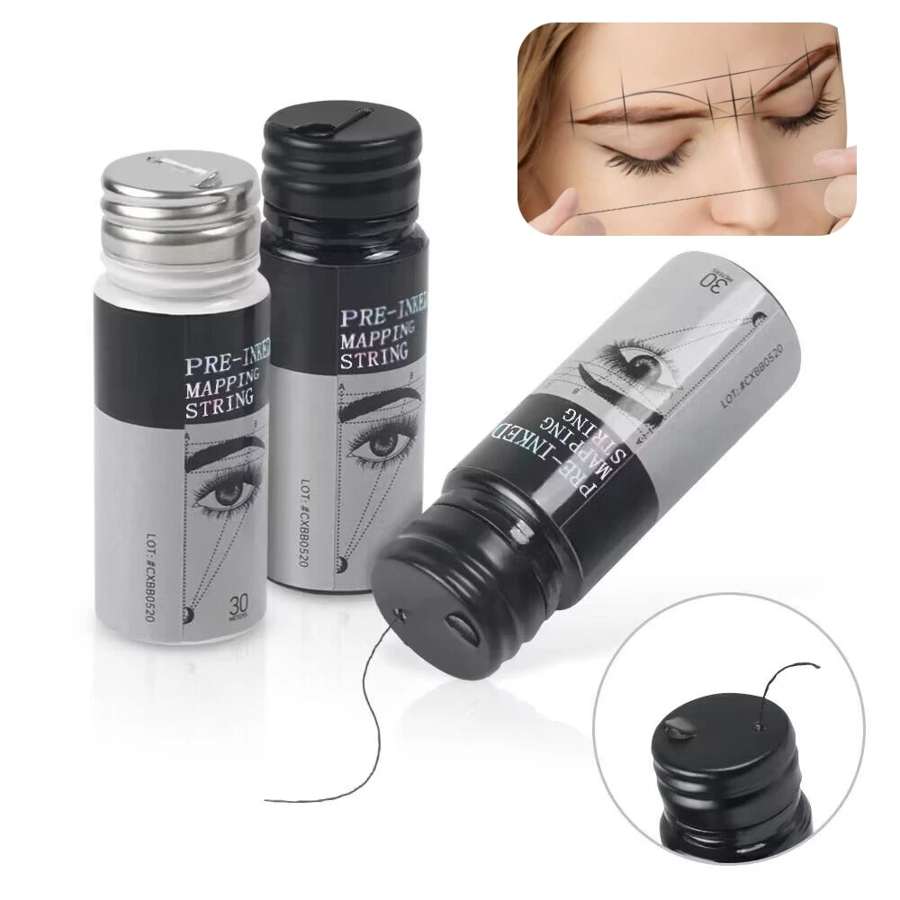 White Toner Transfer Paper - 1pcs 30m Black/White Microblading Mapping String