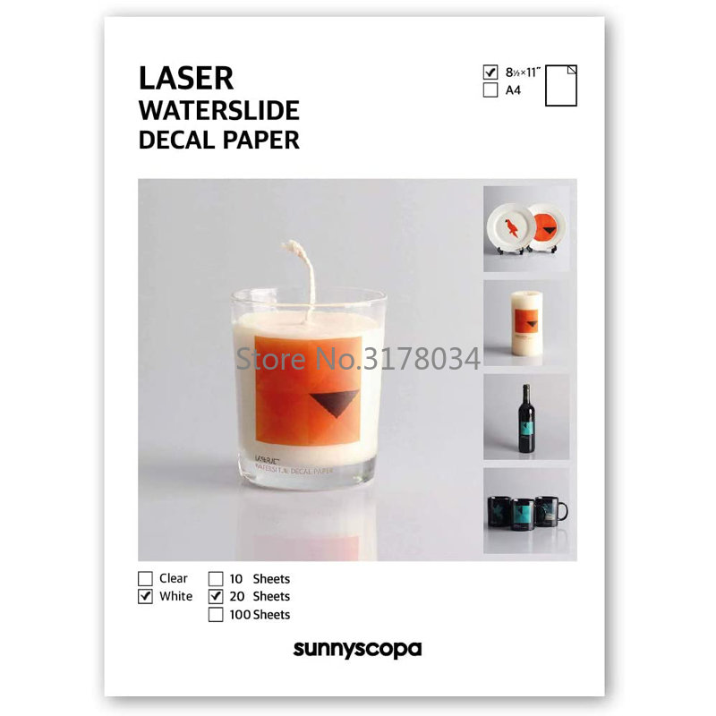 White Toner Transfer Paper - 20 Sheets A4 White color Laser
