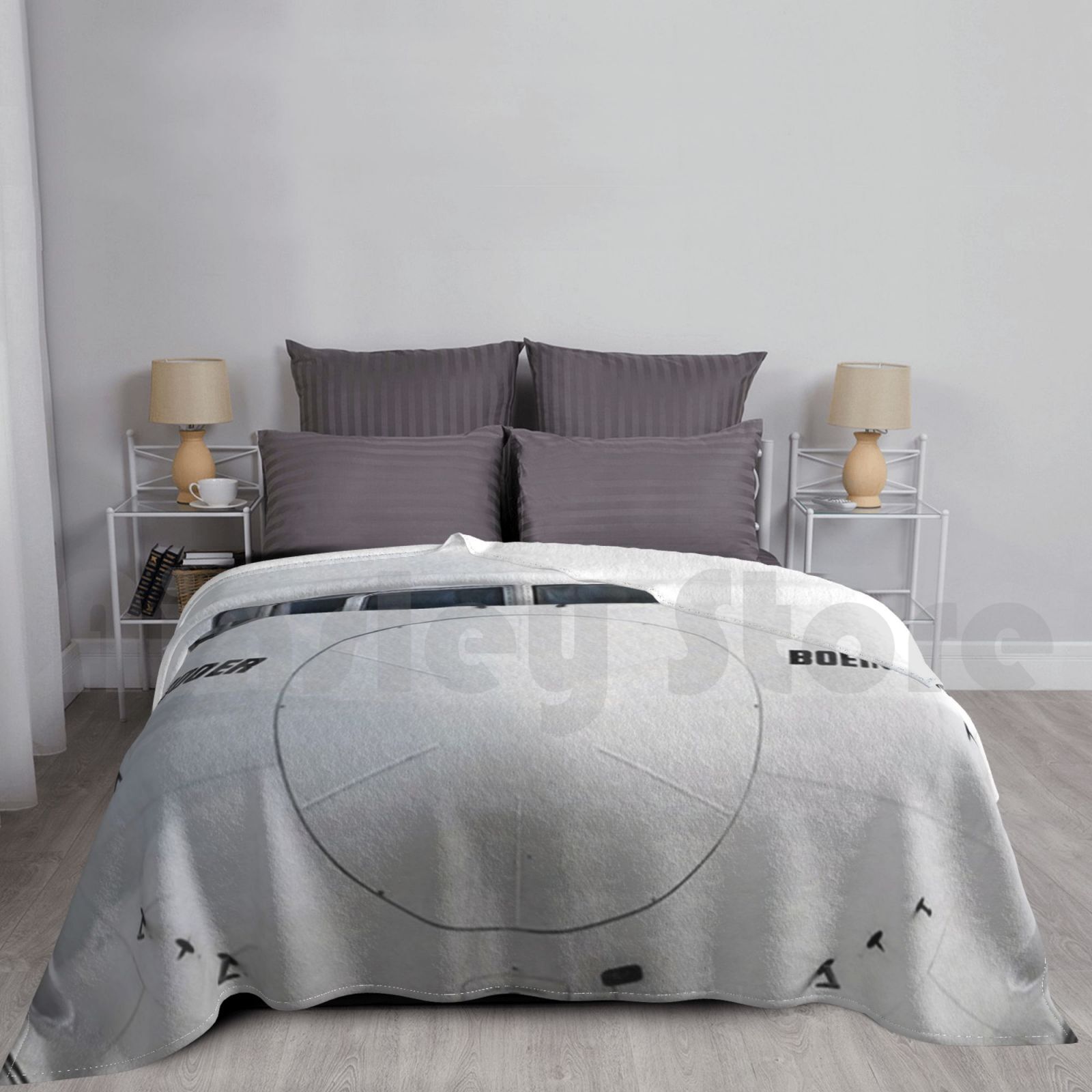 Commercial Fabric Printing - Boeing 777 Nose View Blanket Fashion