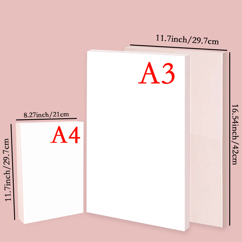 20/50Pcs A3 A4 Sublimation Hea - огляд і ціна White Toner Transfer Paper