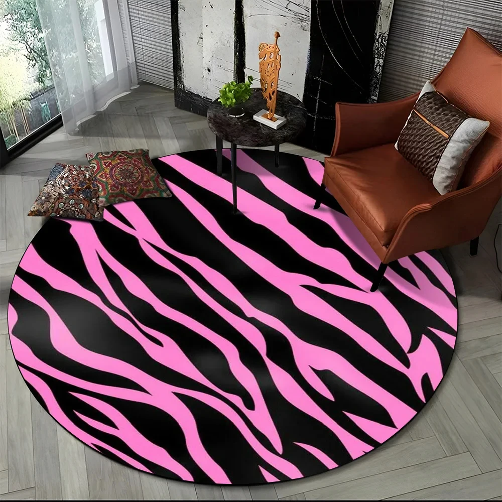 Pink Zebra Stripe Print Round  - огляд і ціна Commercial Printing Format