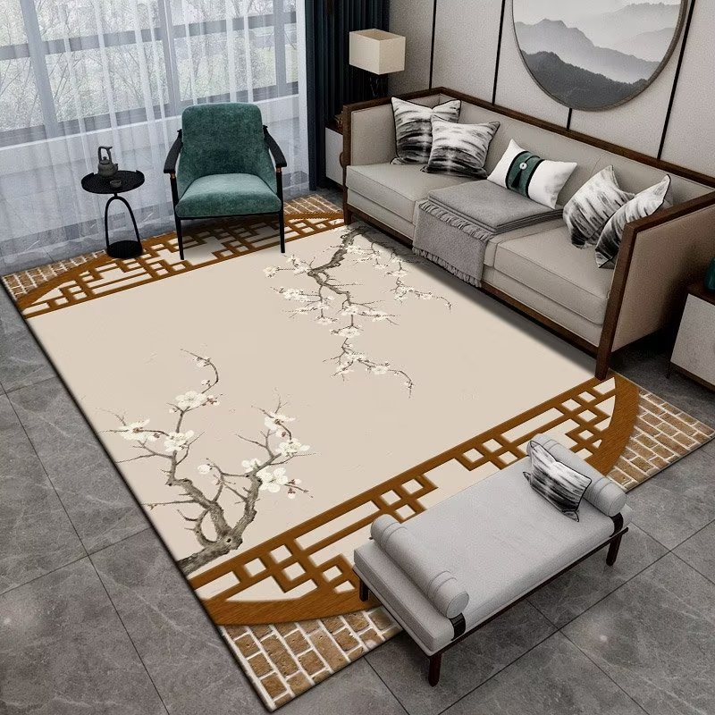 Chinese Style Flower Carpet fo - огляд і ціна Commercial Fabric Printing