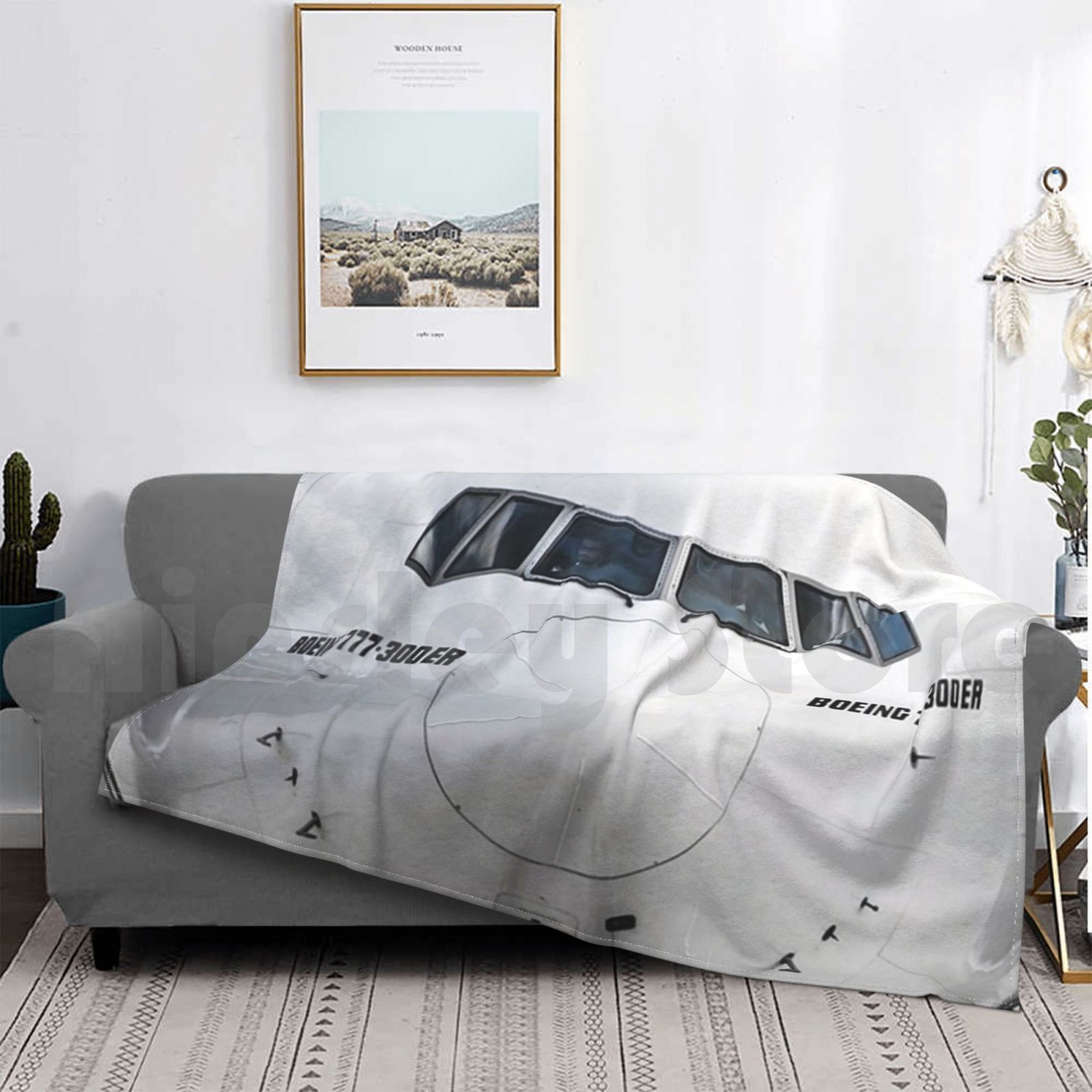 Boeing 777 Nose View Blanket F - огляд і ціна Commercial Fabric Printing